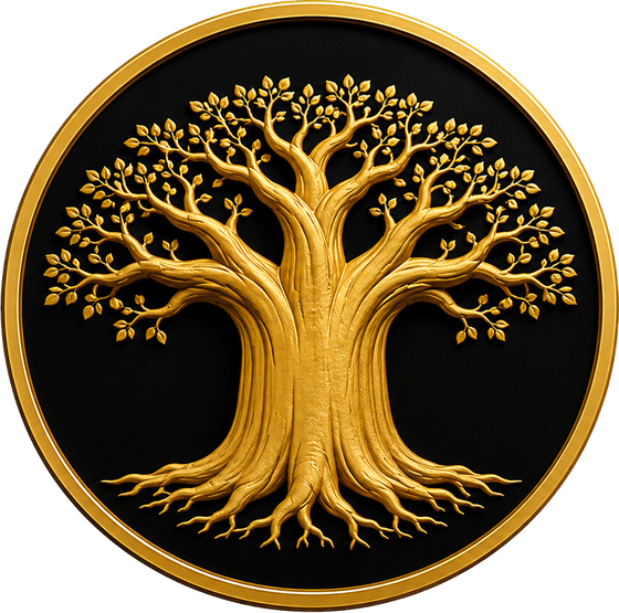 ClarityCommand — gold tree-of-life medallion